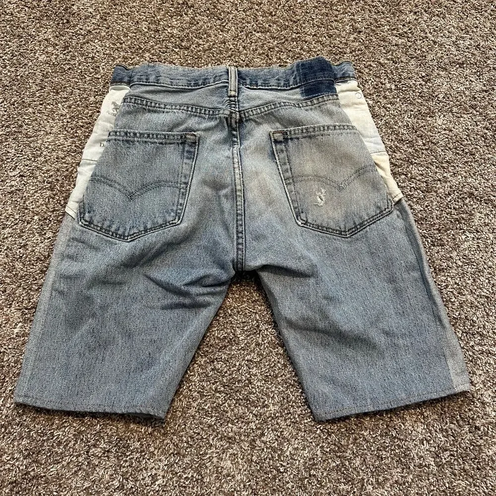 SAMI MIRO VINTAGE Women's Porterhouse Long Denim Short Size XS
